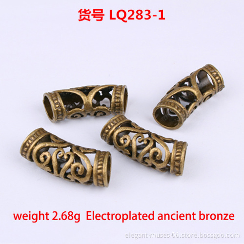 Wholesale Fashion DIY Retro hollow alloy bend Jewelry beaded dreadlocks Ring hair accessories for braids